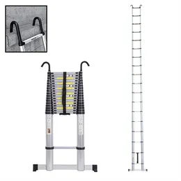 Teleskopický žebřík s háky - 7m, hliníkový