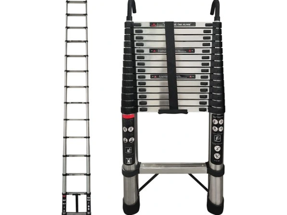 Skladací žebřík, ocelový 4,4m