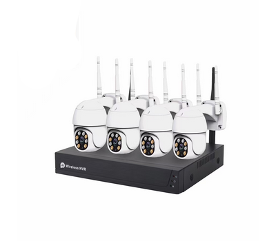 Bezdrátový HD kamerový set TK-40Q2 - 4x2Mpix otočná IP kamera, NVR
