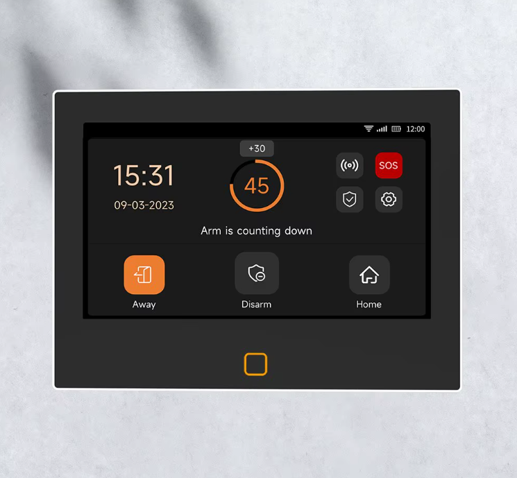 Chytrý zabezpečovací systém s 7″ dotykovým displejem – WiFi + 4G, Tuya Smart