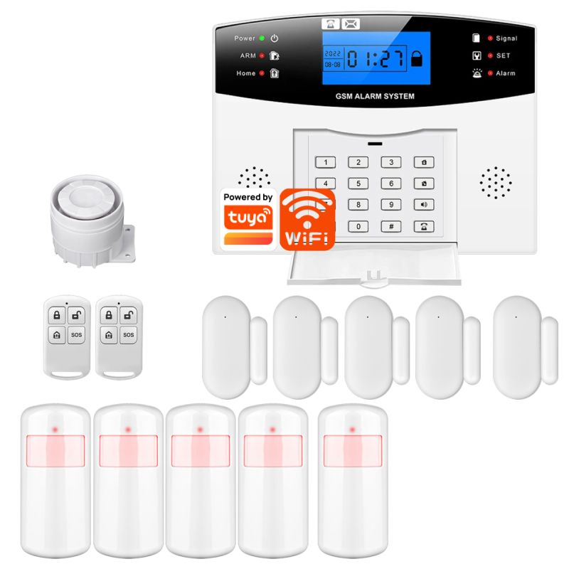Chytrý zabezpečovací systém – 4,3″ dotyková obrazovka, WiFi + 4G, Tuya Smart Life