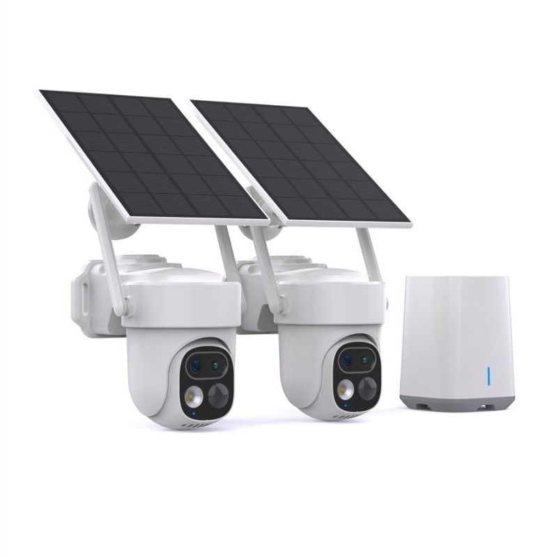 Solární 2K WiFi kamerový set se 2 duálními PTZ kamerami a HomeBase - KooCam