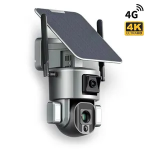 Bateriová duální PTZ 4G IP kamera Secutek SHT-SPB5-4G se solárním panelem