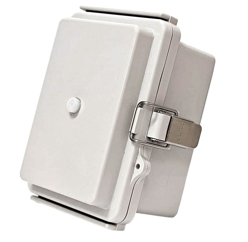 Outdoorový 4G modem Secutron LS-M1 PIR s vlastní baterií a dálkovým spínáním přes GSM a pohybovým čidlem