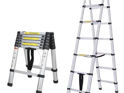 Teleskopické skládací štafle - 2m+2m, hliníkové